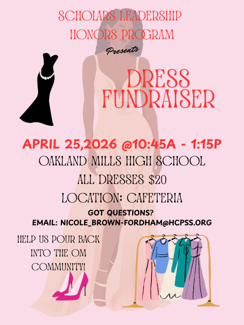 Image of flier for dress fundraiser.