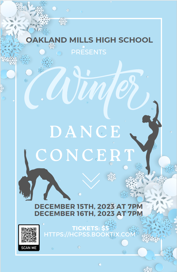 Image of poster for 2023 winter dance concert.
