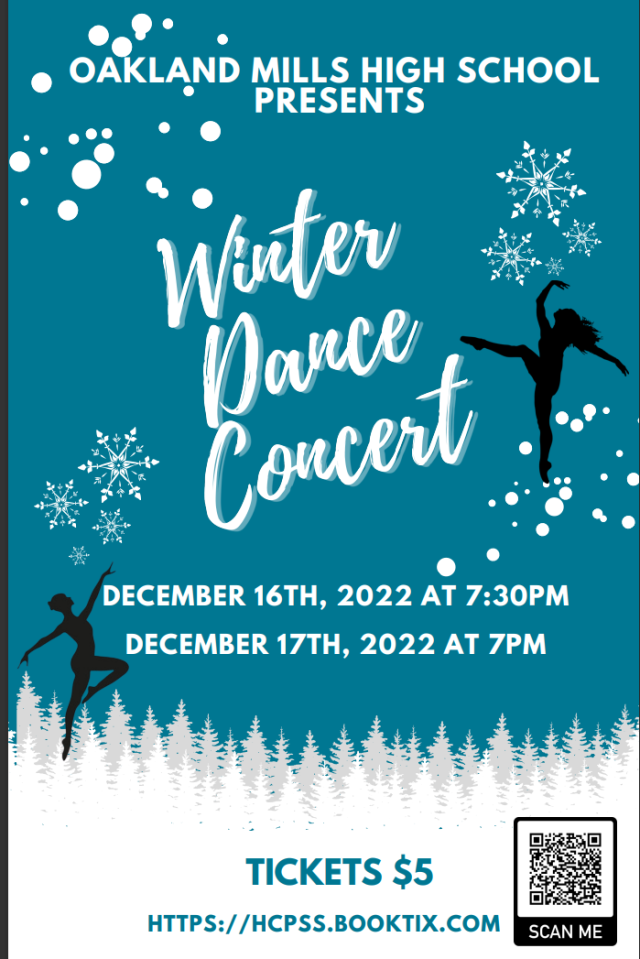 Image of poster for the 2022 winter dance concert.