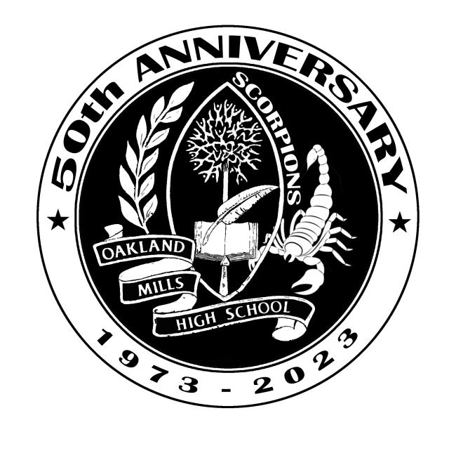 Image of OMHS 50th anniversary crest.