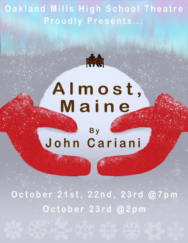 Image of poster for the fall play Almost, Maine.