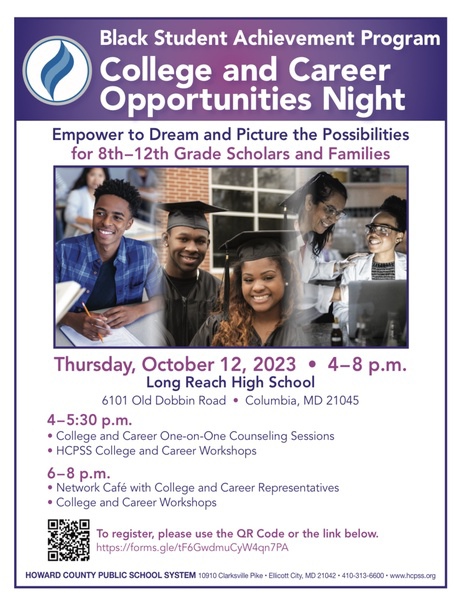 Image of flier for BSAP College and Career Opportunities Night.