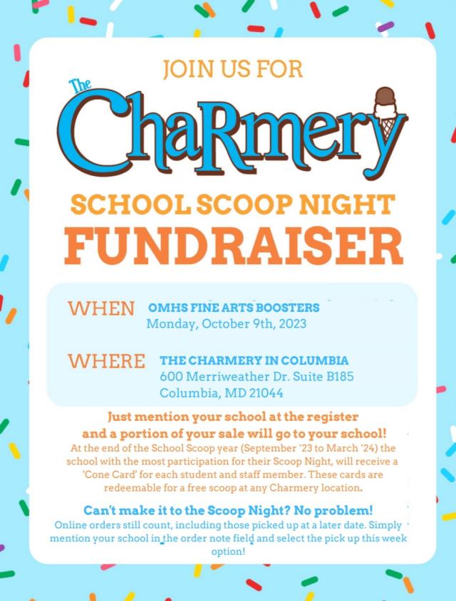 Image of flyer for Charmery fundraiser.