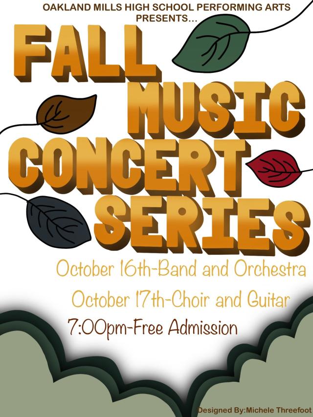 Image of flier for fall 2024 concert series.