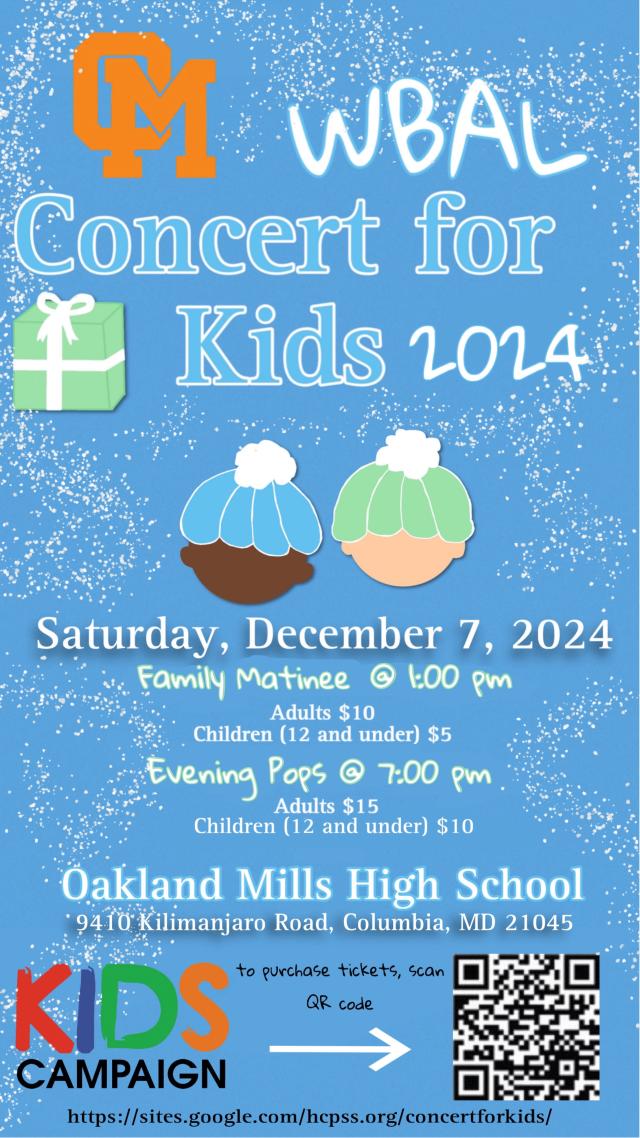 Image of poster for 2024 WBAL Concert for Kids.