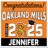 Image of a class of 2025 yard sign.