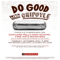 Image of flier for OM FAB Chipotle fundraiser.